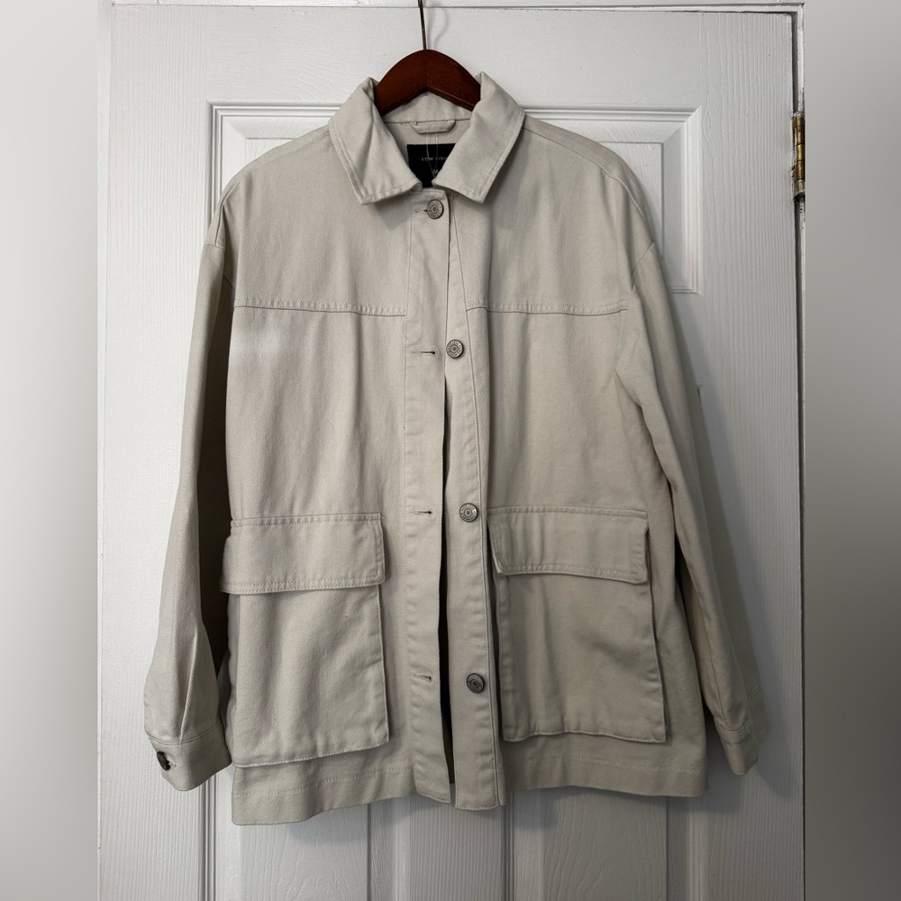 Beige Button-Up Jacket